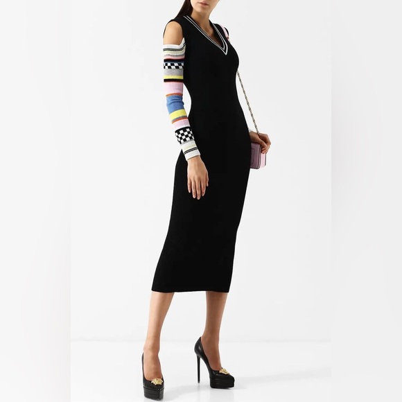 Woman’s Versace Blck Leather Gold Medusa Palazzo Platform Stiletto Pump Sz 38 - Picture 6 of 6